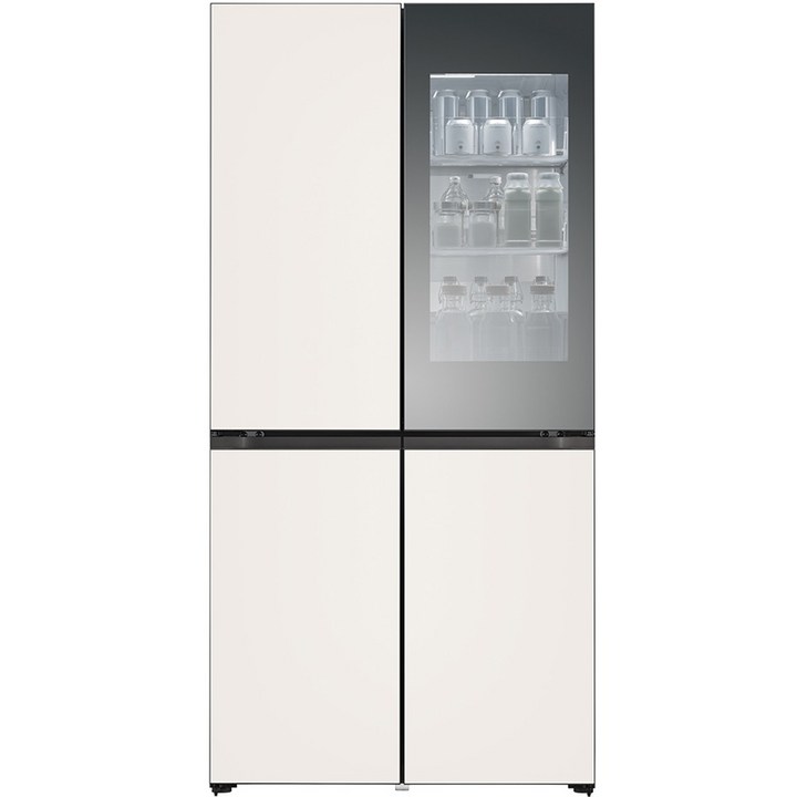 lg오브제냉장고노크온 [색상선택형] LG전자 오브제 노크온 빌트인타입 4도어 양문형 냉장고 방문설치