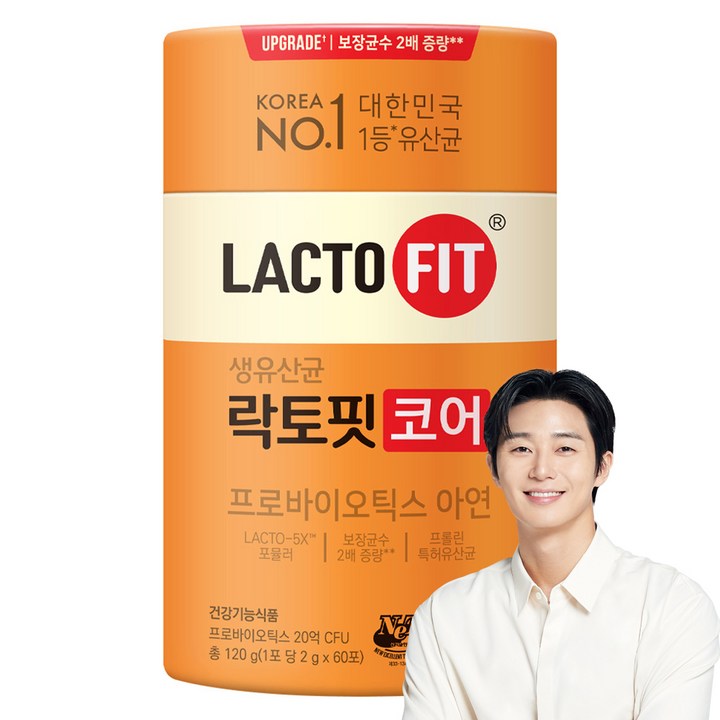 종근당 락토핏 생유산균 코어 1통2개월분 생 유산균, 120g, 1개