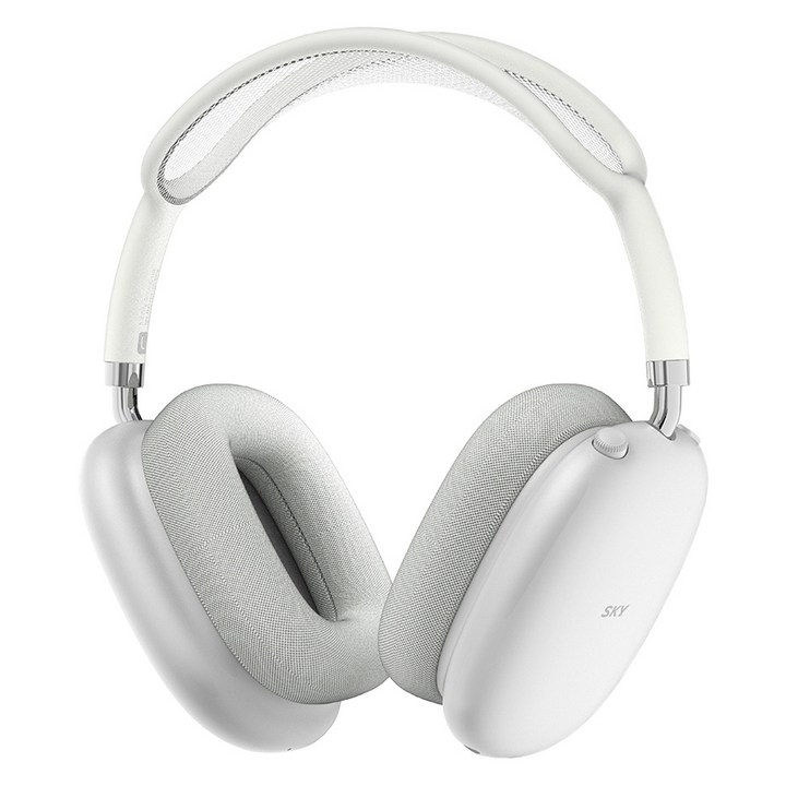SKY 핏 ANC 노이즈캔슬링 저지연 청력보호 멀티포인트 블루투스 5.4 헤드셋, 샤인실버, SKYANCH1X