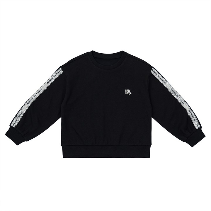 티파니 블랙 레이스 테잎 티 셔츠