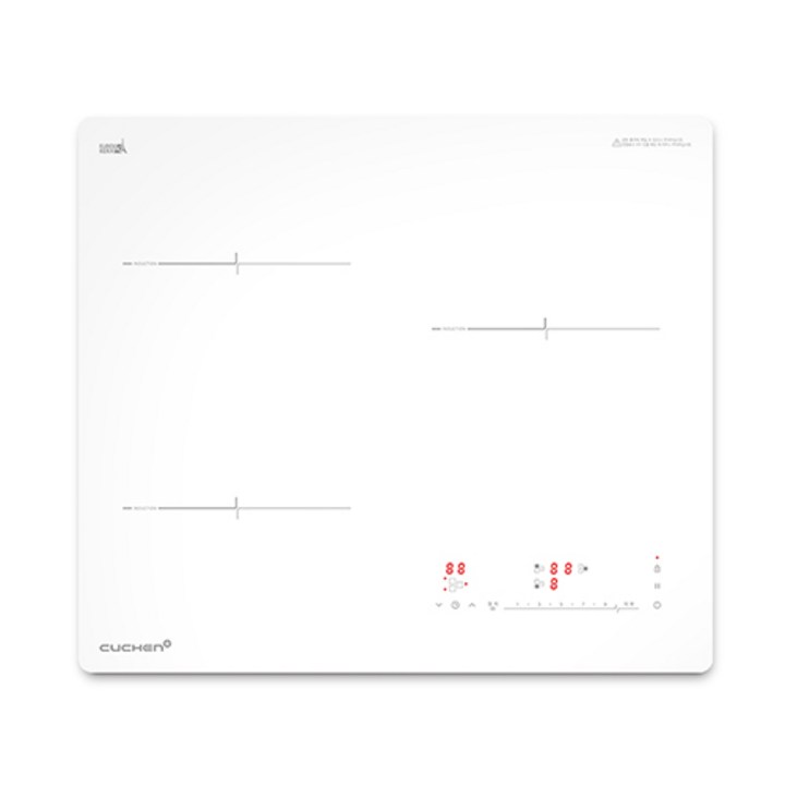 쿠첸 빌트인 방식 더 블랑 인덕션 전기레인지 3구, CIRO2IH33FLBIB, 빌트인
