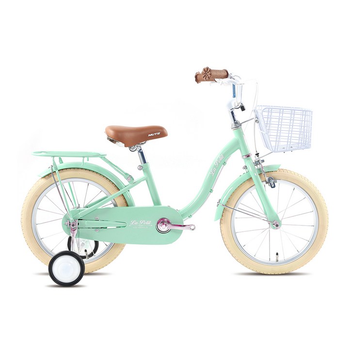 지오닉스 라쁘띠16 보조바퀴 자전거, 민트, 118cm