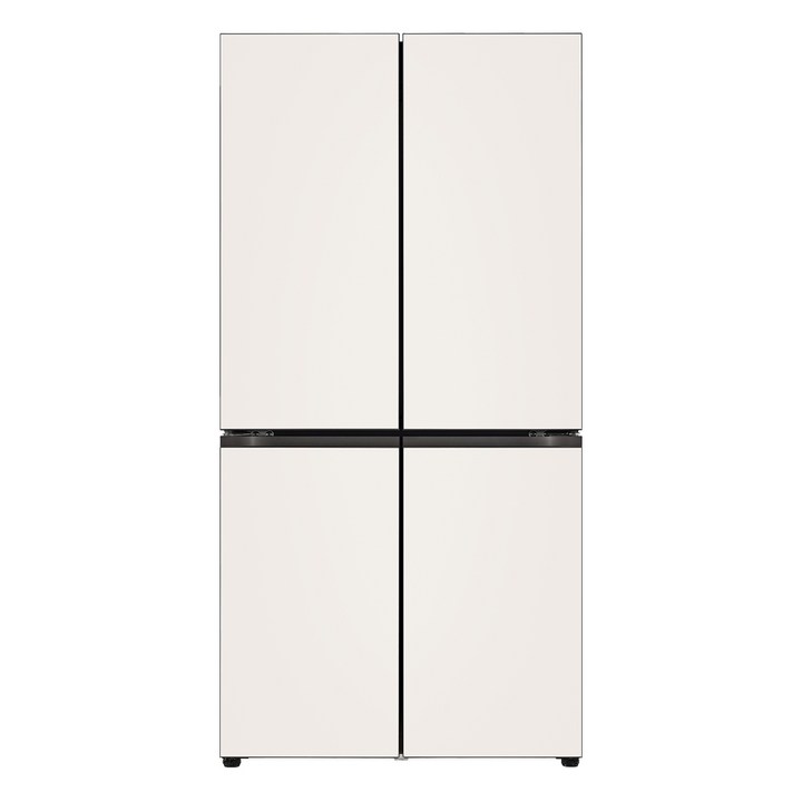 LG전자 디오스 오브제컬렉션 4도어 크래프트아이스 냉장고 865L 방문설치, 베이지(상단), 베이지(하단), M873GBB062S
