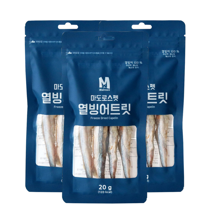 마도로스펫 열빙어트릿 동결건조간식 20g 마도로스펫 열빙어트릿 동결건조간식 20g