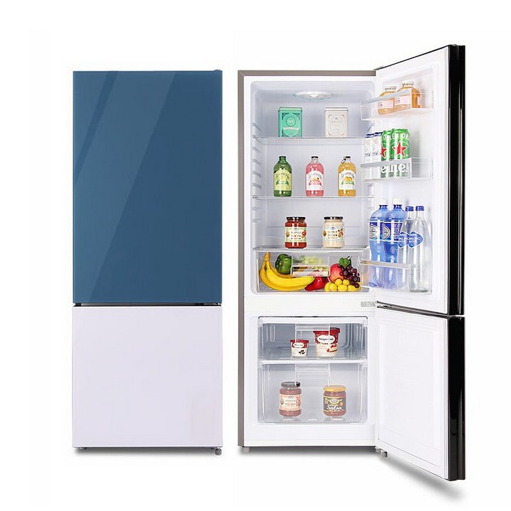 사무용냉장고 글라스 콤비 소형냉장고 189L 가정 사무용 호텔 업소, 냉장고BSR-C192NW