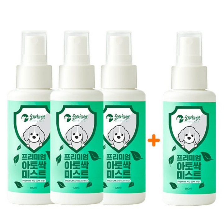 울지마마이펫 강아지전용 개토피가려움 싹 프리미엄 아토싹미스트 31, 100ml, 4개 울지마마이펫 강아지전용 개토피가려움 싹 프리미엄 아토싹미스트 31, 100ml, 4개