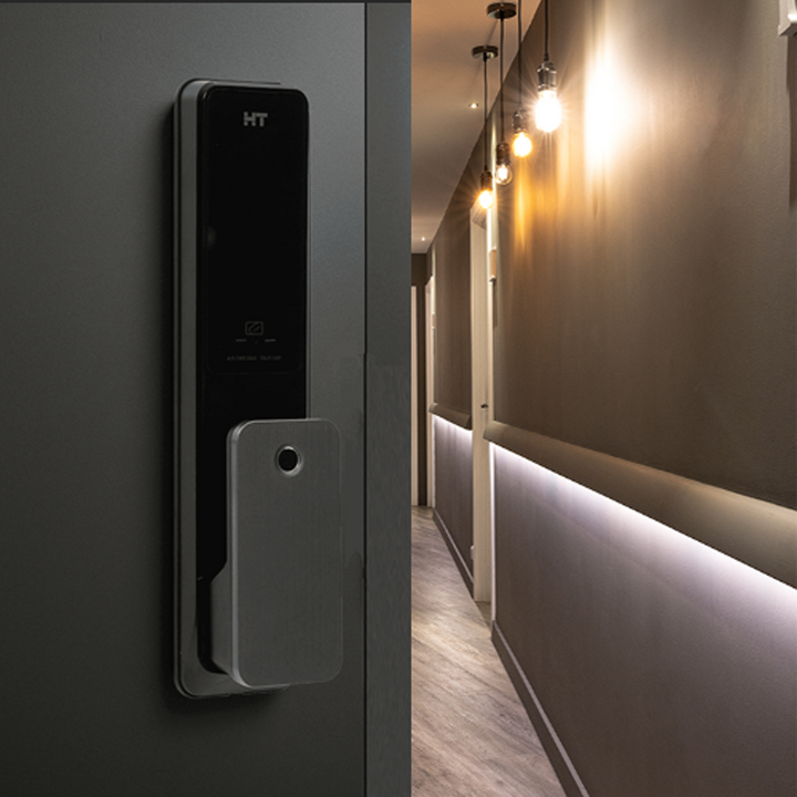 현대HT 지문인식 현관 도어락 즉시잠김 강화도어 푸시풀 디지털도어락, 고객직접설치, TDLP1102F