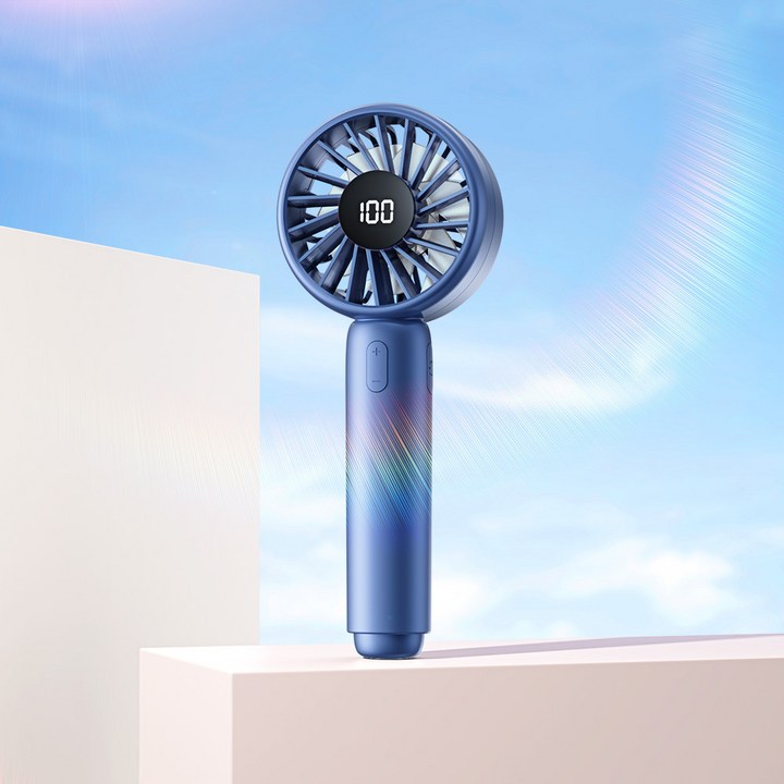 샤오미 휴대용 100 단 터보 선풍기 스마트 디지털 디스플레이 USB 충전식 야외 여름 필수