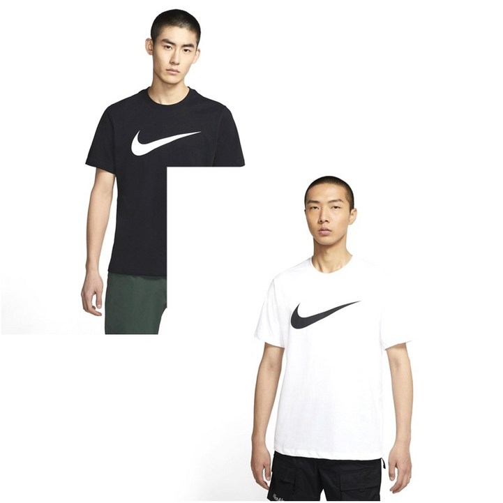 나이키 반팔티 아이콘 스우시 티셔츠 화이트,블랙 DC5095100,DC5095010