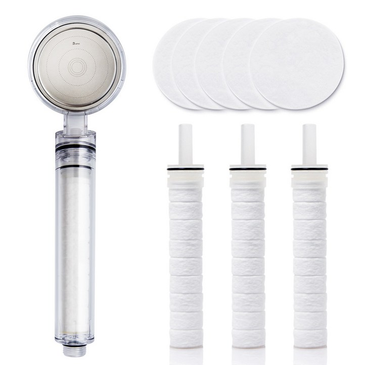 퓨어레인 9000 녹물제거 정수 샤워기필터 실속패키지, 1세트