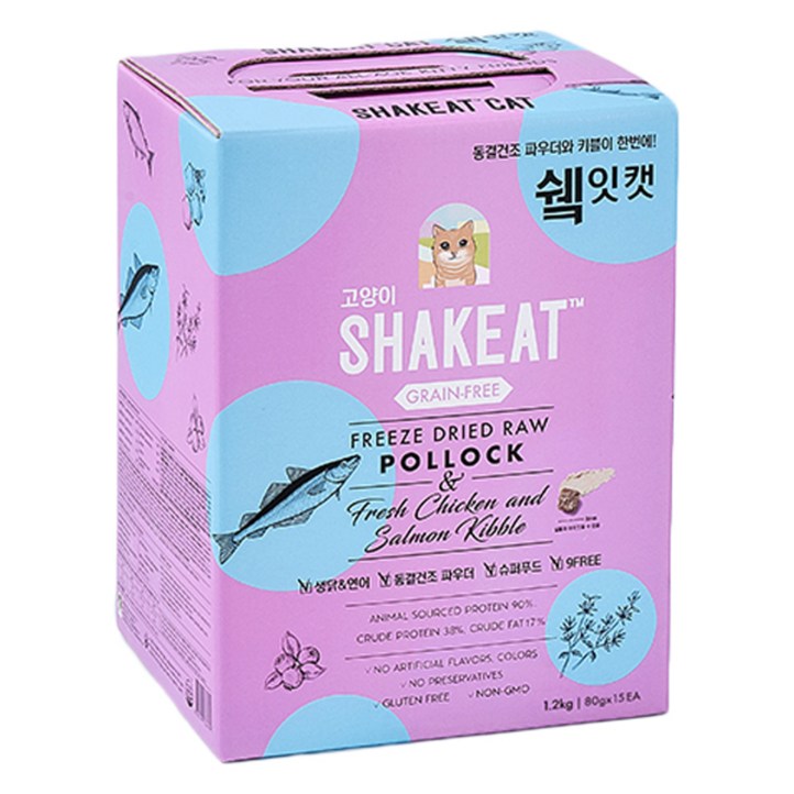 쉨잇 캣 전연령 파우치 박스 북어 건식사료 15p, 생선, 1.2kg, 1개 쉨잇 캣 전연령 파우치 박스 북어 건식사료 15p, 생선, 1.2kg, 1개