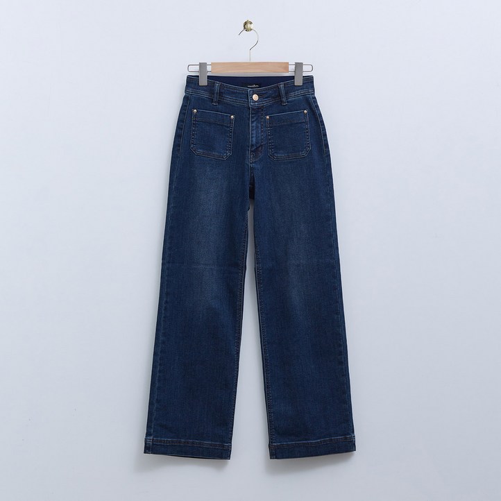 로엠 여성용 프리미엄 포켓 와이드 데님