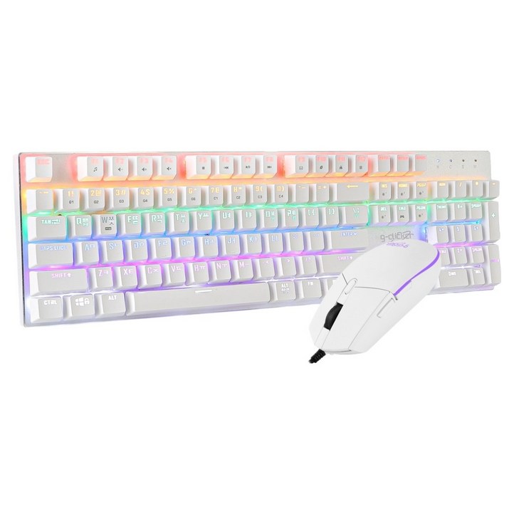 지클릭커 게이밍 키보드 적축 마우스 세트, WHITE, GMK510X SPECIAL, 일반형