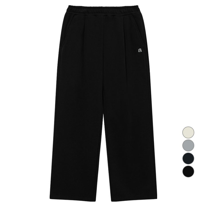 커버낫 남녀공용 세미와이드 시그니처 심볼 스웻 면 팬츠