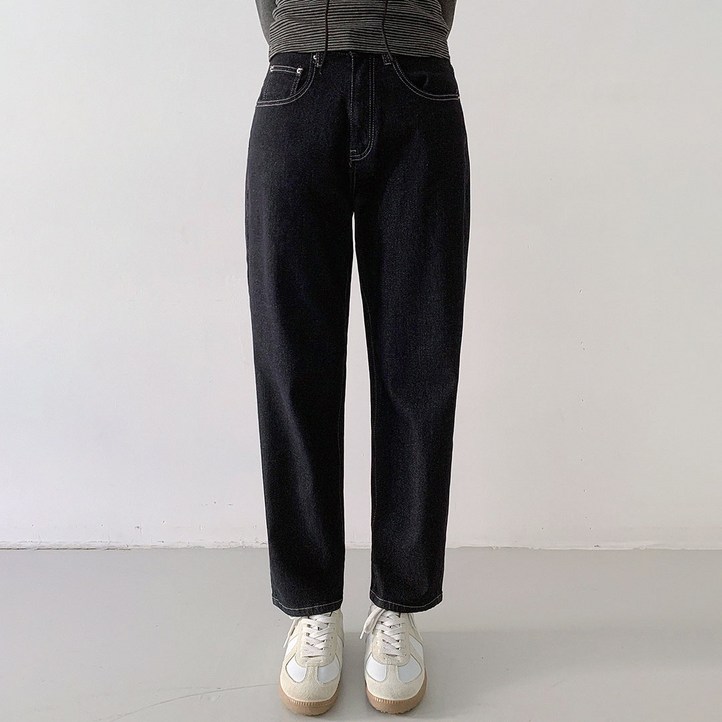 플랜데이 주식회사 여성용 숏 미디움 롱 기장 게리 히든밴딩 스판 베이직 보이핏 팬츠