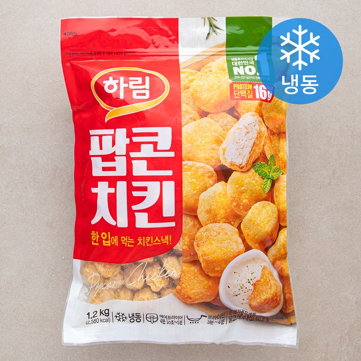 하림 팝콘치킨 냉동, 1.2kg, 1개