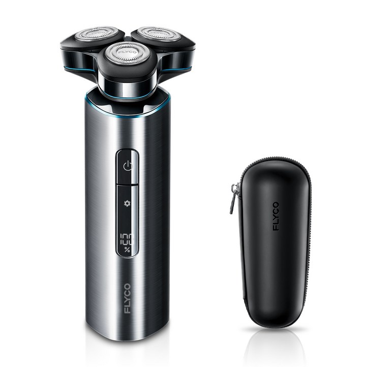 플라이코 C타입 충전 전기면도기  하드 케이스 세트, FS988KR면도기, 블랙면도기