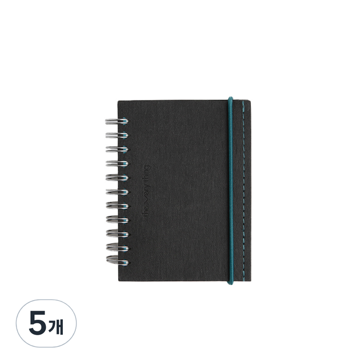 소소문구 더 베리띵 수첩 미니 176매, black, 5개