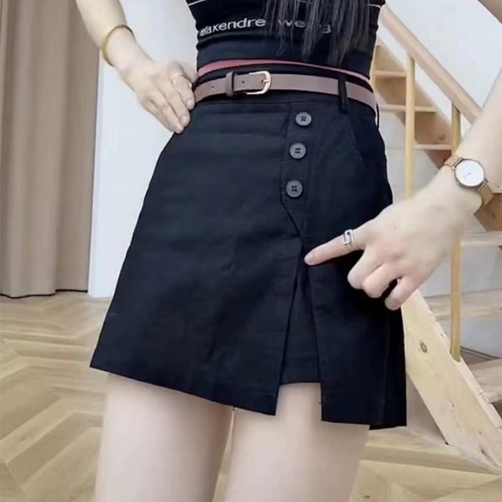 메이첼 통기성 코니 쓰리 버튼 카고 치마 바지  벨트 세트 10456