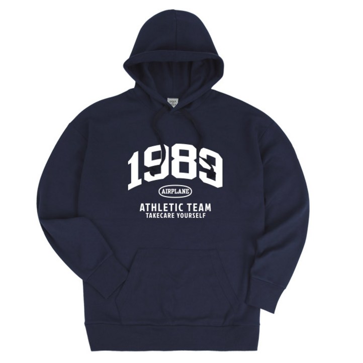 1989어센틱 레터링 오버핏 남여공용 후드티 빅사이즈 커플티