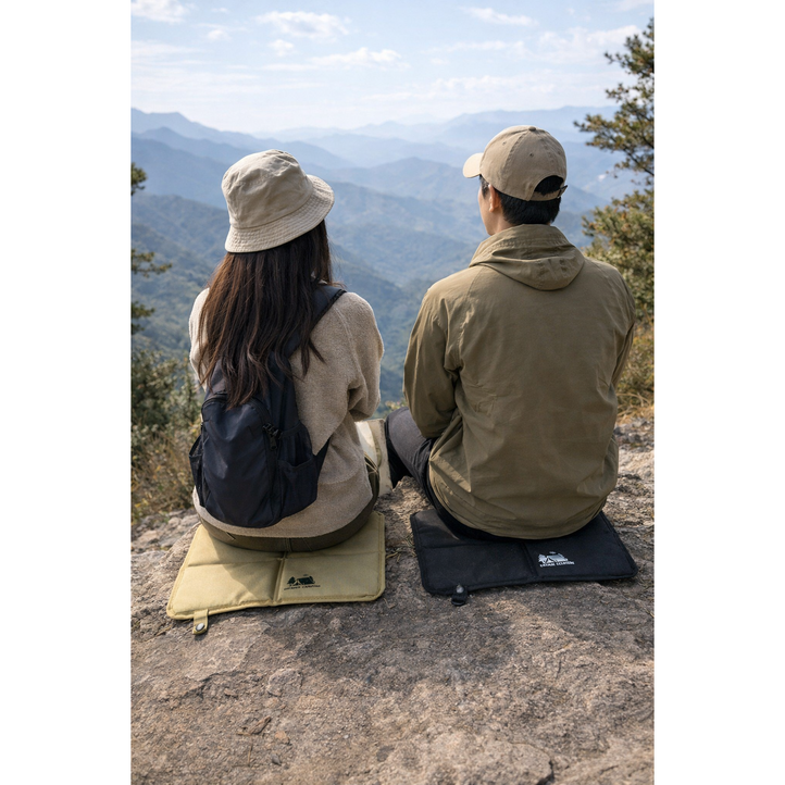 휴대용 접이식 캠핑 방석 방수 쿠션매트 등산 낚시 경기장 방석