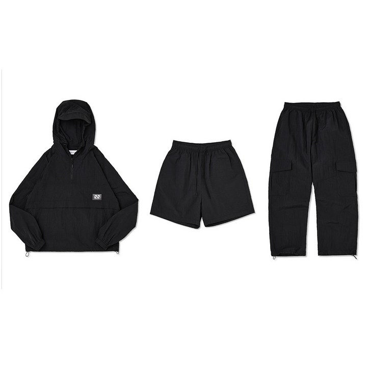 피핀 남녀공용 후드 아노락 3피스 풀 셋업 CSOs0031