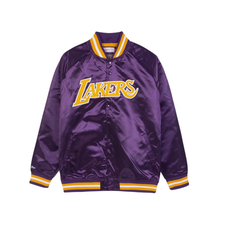 미첼앤네스 남여공용 사틴 자켓 NBA LA 레이커스 STJKMG18013LALPURP1