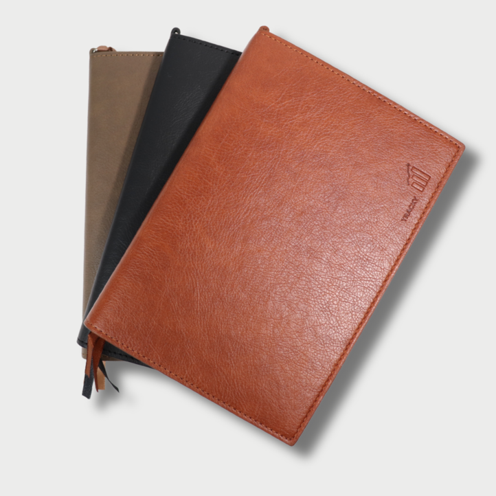 Tracky 아르떼 가죽 다이어리 만년 유럽 프리미엄 스케쥴러 내지교체, 빈티지 브라운