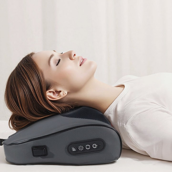 BOMIDI 보미디 무선 온열 마사지기 목 어깨 등 허리 마사지기 쿠션형 마사지베개 안마기 MP1 PRO, 그레이