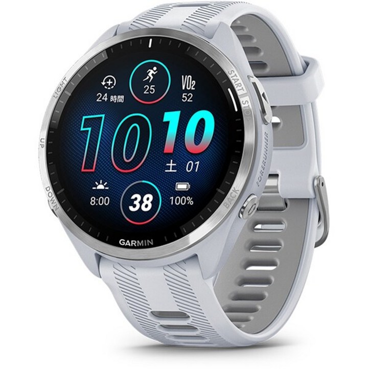 가민 Forerunner 965 포어 러너 White화이트 47.2 mm 실리콘 밴드 Suica 대응 런닝 GPS 워치 0100280961