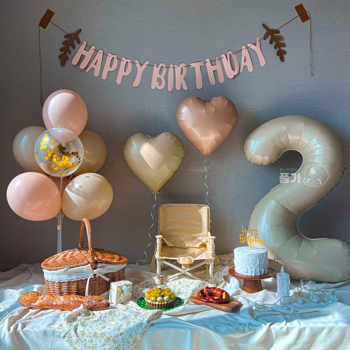 두돌생일상 아기 두돌 생일 풍선 세트 파티용품, 1.생일풍선세트 두돌생일상 아기 두돌 생일 풍선 세트 파티용품, 1.생일풍선세트