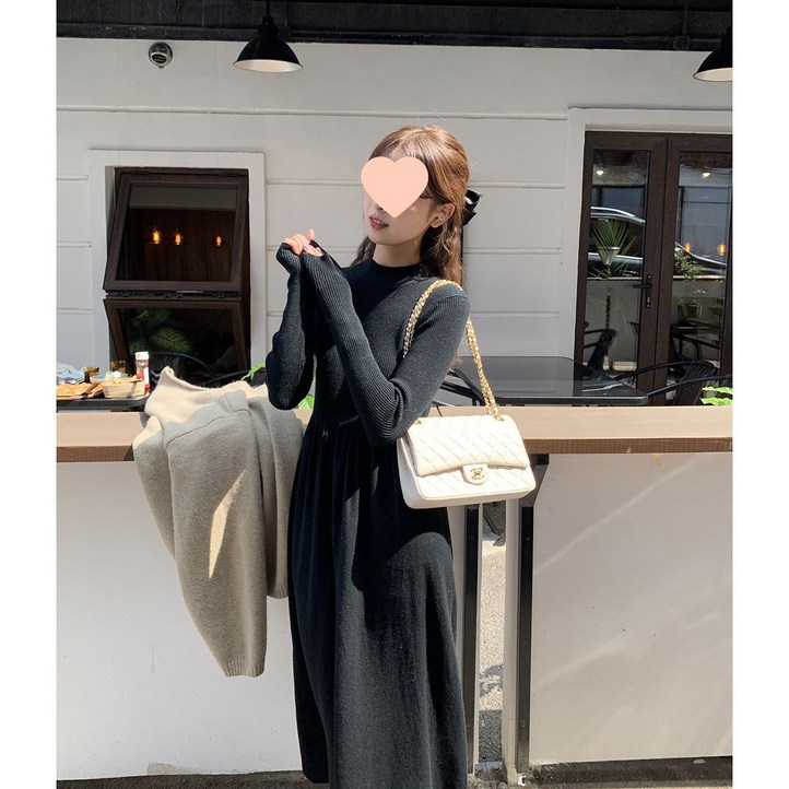 스타일닥터 여성 니트 원피스 프렌치 심플 스웨터 원피스