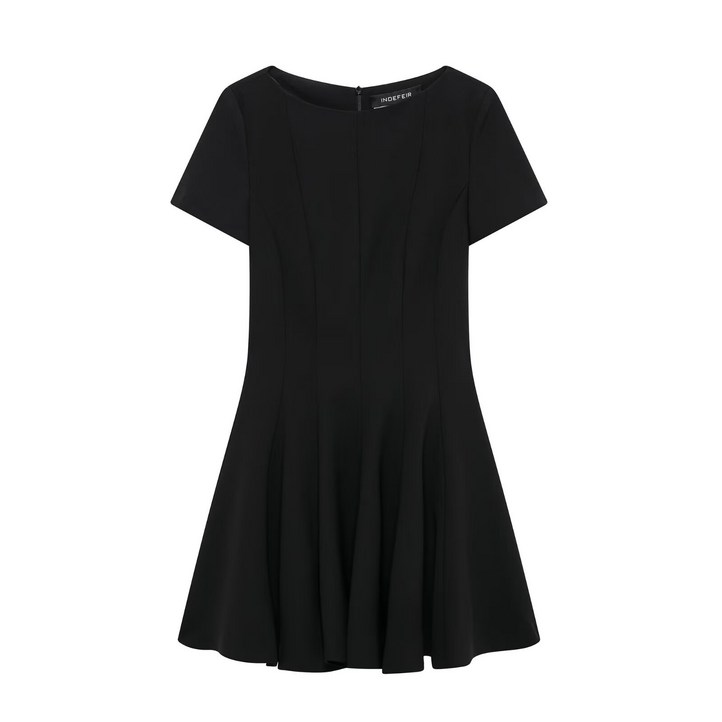 자라 블랙 미니 원피스 플레어 반팔 여성 데일리룩 ZARA