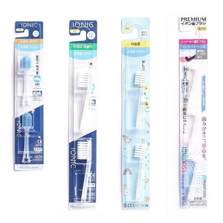 일본 아이오닉 미세전류 음이온 칫솔  리필모 , 1개, 1개입