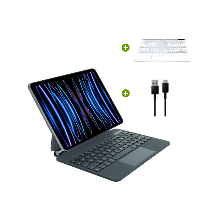 삼성 갤럭시탭 S9 FE 플러스 12.4인치 매직 블루투스 키보드 케이스 S9 S8 S7 S7FE 공용 한국어, 블랙, 1개