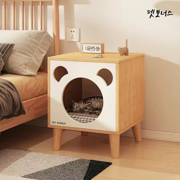 펫보너스 MDF 사이드 테이블형 고양이 숨숨집 펫보너스 MDF 사이드 테이블형 고양이 숨숨집