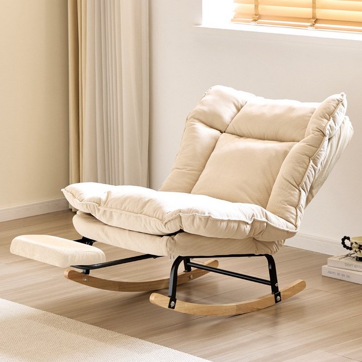 FONOW 1인 리클라이너쇼파 편한 휴식 흔들의자 푹신한 발받침 따뜻한 독서 공간