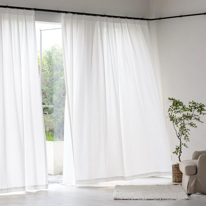 홈키안 형상기억 항균 단열 비침없는 두꺼운 쉬폰 차광 커튼