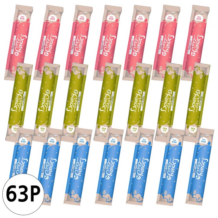 강아지 짜먹는츄르 러비츄 혼합 14g x 63P, 14g, 63개, 리비츄혼합