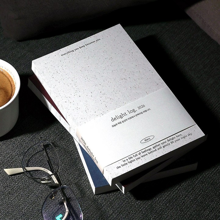 2026 딜라이트로그 기본 와이드 날짜형 먼슬리 위클리 26년 다이어리플래너 무지 직장인 업무용 다꾸 일기장 핸디, 기본형  손에 바스러진 모래 ivory