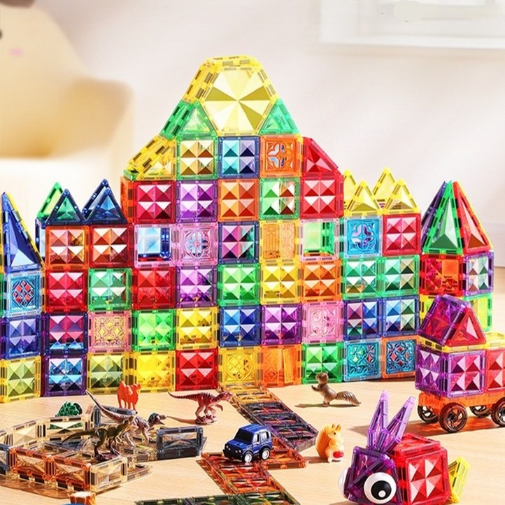 BYOU 독점 양면 스타 다이아몬드 자석블록 어린이 장난감 세트