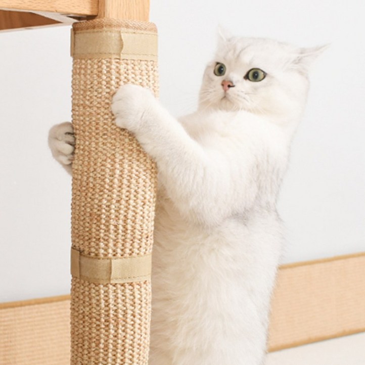 기둥 스크래쳐  벨크로 찍찍이  사각기둥 원형기둥 사이잘삼 스크래처 부착식스크래쳐