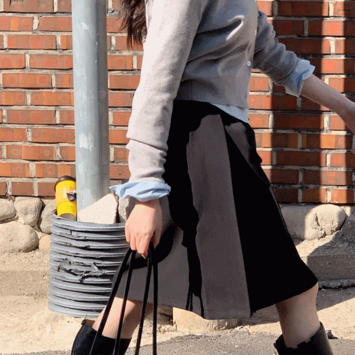 치피 플리츠스커트 미디스커트 스커트 2colors