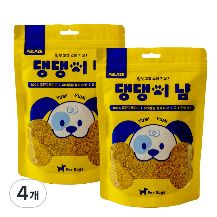 애블리즈 댕댕이냠 국내산 강아지 수제간식, 4개, 200g