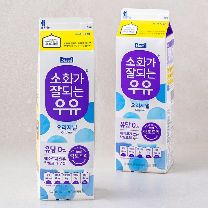 매일우유 소화가 잘되는 우유, 930ml, 2개 116345558