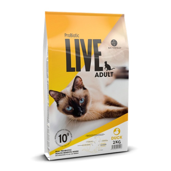 프로바이오틱라이브 어덜트 고양이 건식사료, 오리, 2kg, 1개 프로바이오틱라이브 어덜트 고양이 건식사료, 오리, 2kg, 1개