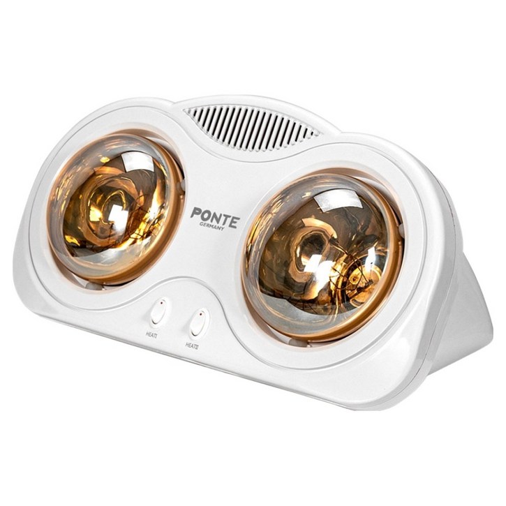 PONTE 욕실 벽걸이 골드램프 2구 전기히터