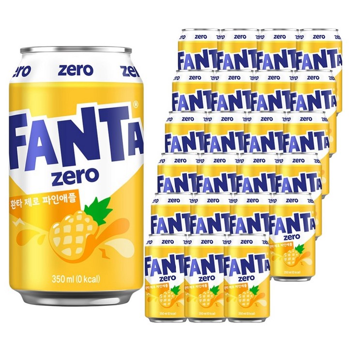 환타 제로 파인애플, 350ml, 24개