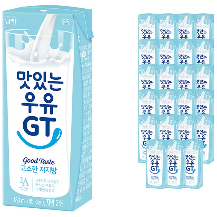 Gold box 맛있는우유GT 고소한 저지방 멸균우유, 180ml, 24개