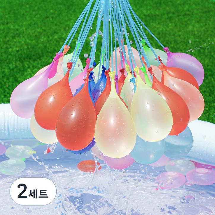 인블룸 물풍선 제조기 555개 다발 KC어린이안전인증, 랜덤발송풍선, 2세트
